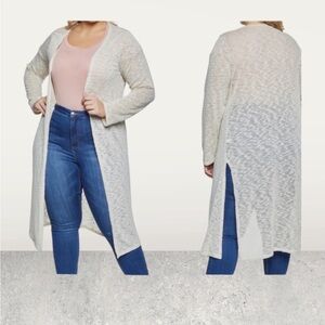 NEW•L-2X•CLARA CREAM LONGLINE DUSTER•NWT